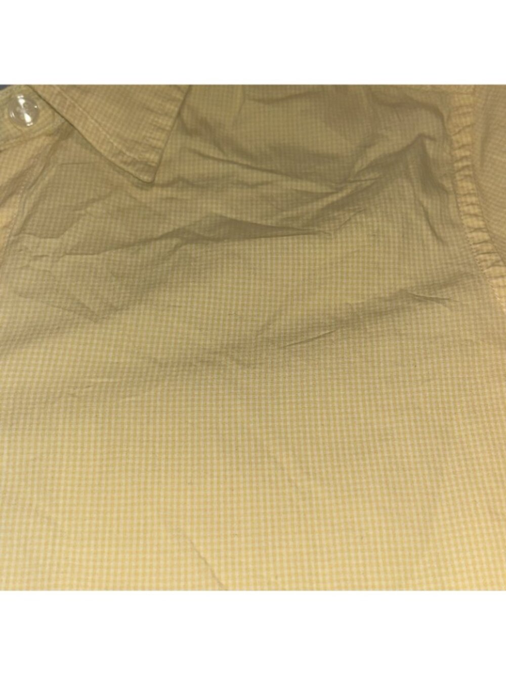 Tommy Hilfiger Womens sz 4 Yellow Cotton Stretch Preppy Button Shirt Short Sleev - Picture 6 of 12